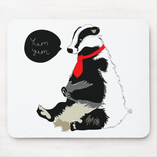 Comedy badger in stropdas muismat (Voorkant)
