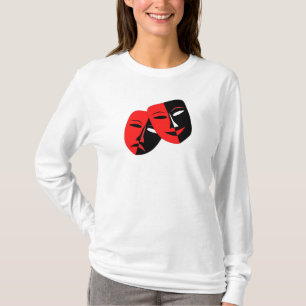 Comedy en theatermaskers met tragedie. t-shirt