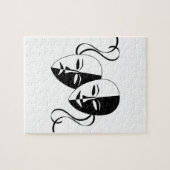 Comedy- en tragedie-bioscoopmaskers/-gezichten legpuzzel (Horizontaal)