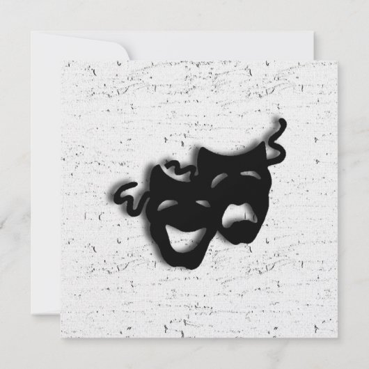 Comedy en tragedie bruiloft uitnodigingen (Achterkant)