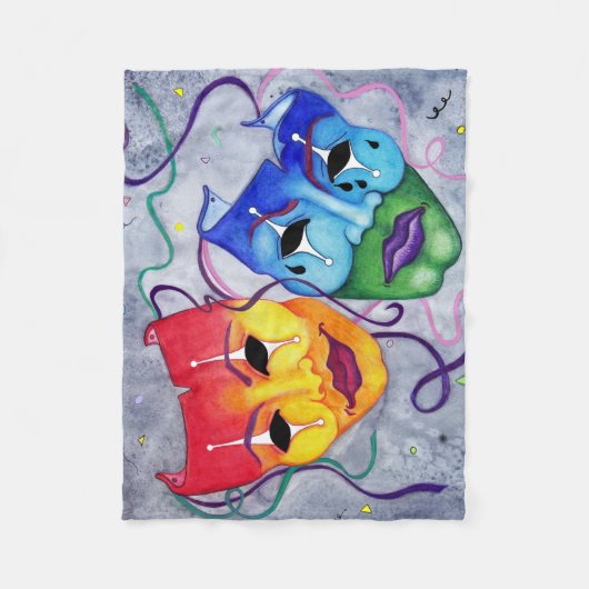 Comedy en tragedie fleece deken (Voorkant)