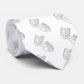 Comedy en tragedie gezichten/maskers stropdas (Opgerold)