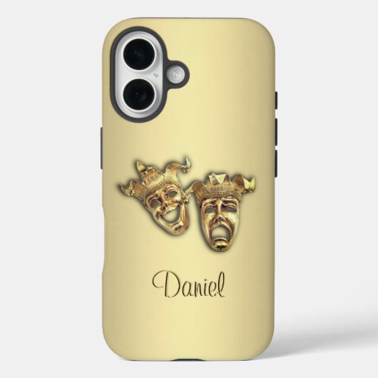 Comedy- en tragedie Gold-theatermaskers Case-Mate iPhone Case (Achterkant)
