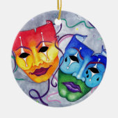 Comedy en tragedie keramisch ornament (Voorkant)