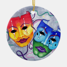 Comedy en tragedie keramisch ornament