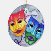 Comedy en tragedie keramisch ornament (Links)