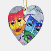 Comedy en tragedie keramisch ornament (Links)