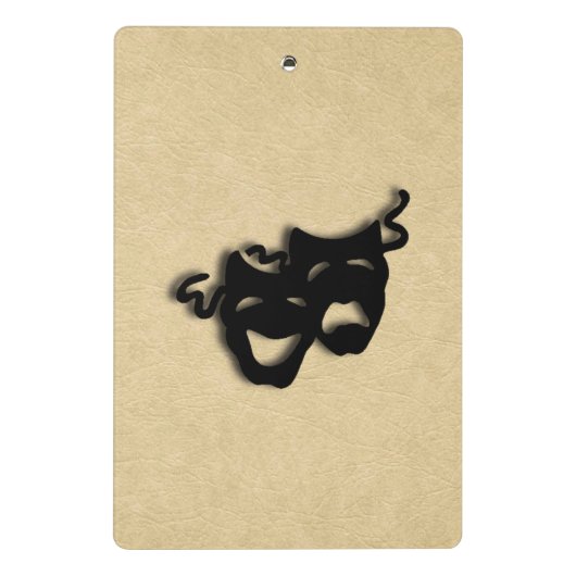 Comedy en tragedie maskers theater mini klembord (Achterkant)