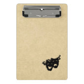 Comedy en tragedie maskers theater mini klembord (Voorkant)
