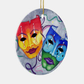 Comedy en tragedie met twee kanten versierd keramisch ornament (Rechts)