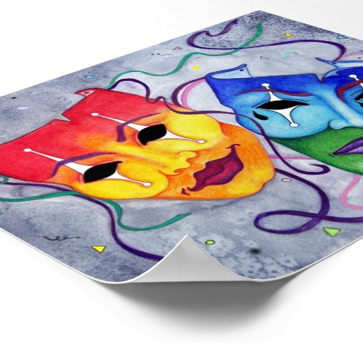 Comedy en tragedie poster (Hoek)