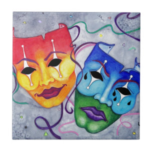 Comedy en tragedie tegeltje