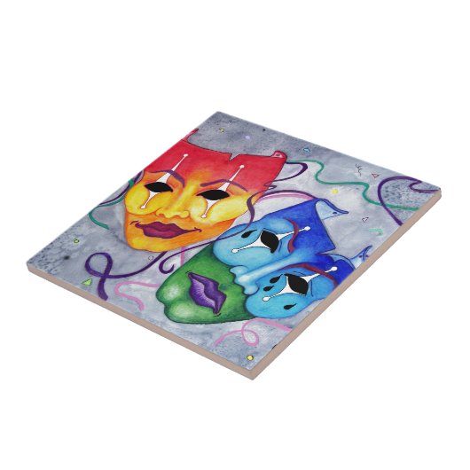 Comedy en tragedie tegeltje (Zijkant)