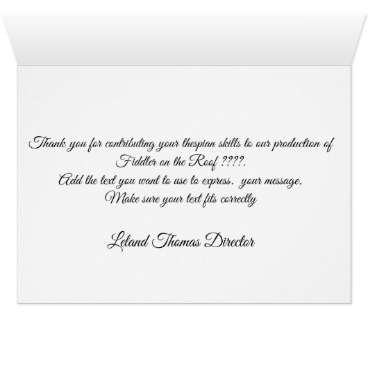 Comedy en tragedie theater bedankt (Binenzijde Horizontaal (Onderkant))