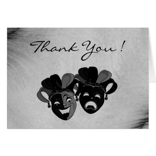 Comedy en tragedie theater bedankt (Voorkant Horizontaal)