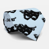 Comedy en tragedie theater blauw stropdas (Opgerold)