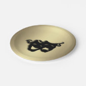 Comedy en tragedie Theater Gold Papieren Bordje (Gekanteld)