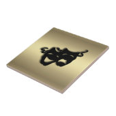 Comedy en tragedie Theater Gold Tegeltje (Zijkant)