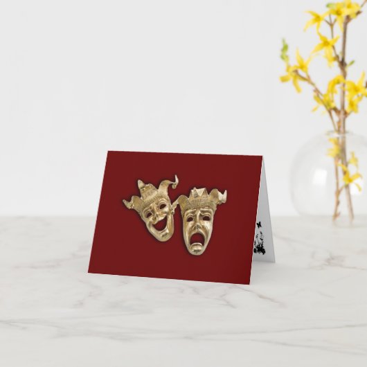 Comedy en tragedie theater kaart (Gele Bloem)