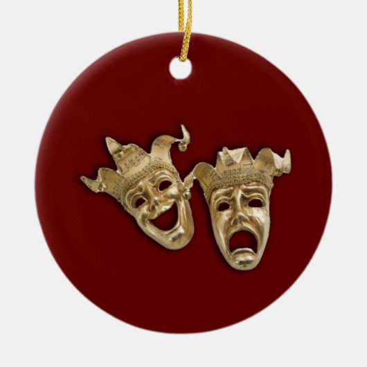 Comedy en tragedie theater keramisch ornament (Voorkant)