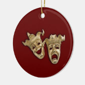 Comedy en tragedie theater keramisch ornament (Links)