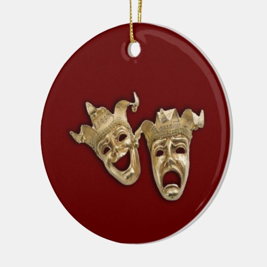 Comedy en tragedie theater keramisch ornament (Links)