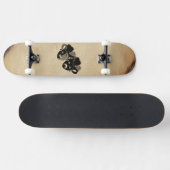 Comedy en tragedie theater maskers jester persoonlijk skateboard (Horizontaal)