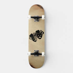 Comedy en tragedie theater maskers jester persoonlijk skateboard