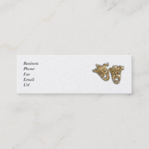 Comedy- en tragedie-theater maskers mini visitekaartje