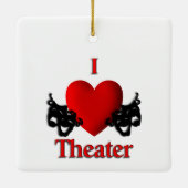 Comedy en tragedie theater maskers Ornament (Achterkant)
