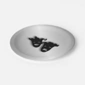 Comedy en tragedie theater papieren bordje (Gekanteld)