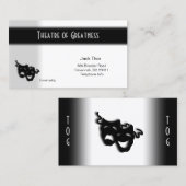 Comedy en tragedie theater visitekaartje (Voorkant / Achterkant)