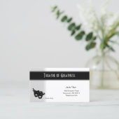 Comedy en tragedie theater visitekaartje (Staand voorkant)