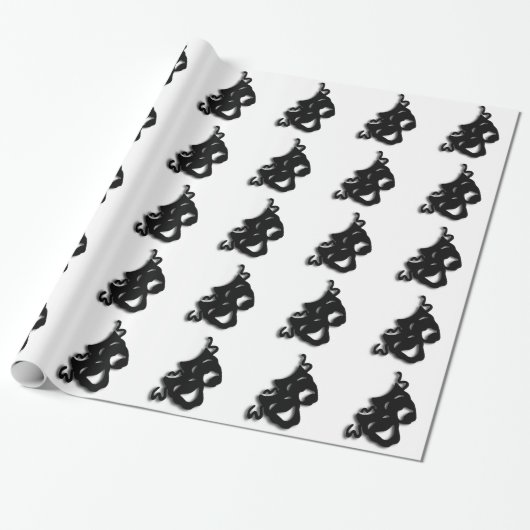 Comedy en tragedie theater White Cadeaupapier (Uitgerold)