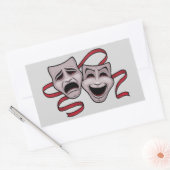 Comedy- en tragedie-theatermaskers rechthoekige sticker (Envelop)