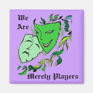 COMEDY EN TRAGEDY DRAMA MASKS THEATER Magnet