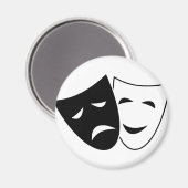 Comedy en tragisch masker magneet (Voorkant / Achterkant)