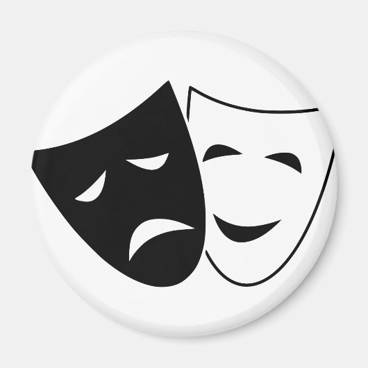 Comedy en tragisch masker magneet (Voorkant)