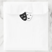 Comedy en tragisch masker ronde sticker (Tas)