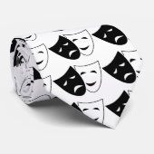 Comedy en tragisch masker stropdas (Opgerold)