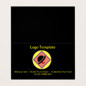 Comedy Funny Entertainer Logo Sjabloon Visitekaartje (Buitenkant ongevouwen)