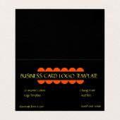 Comedy Funny Entertainer Logo Sjabloon Visitekaartje (Binnenkant ongevouwen)