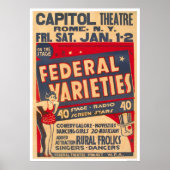 Comedy Galore Rome NY 1937 WPA Poster (Voorkant)