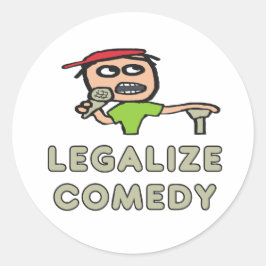 Comedy legaliseren ronde sticker