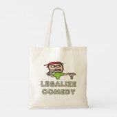 Comedy legaliseren tote bag (Achterkant)