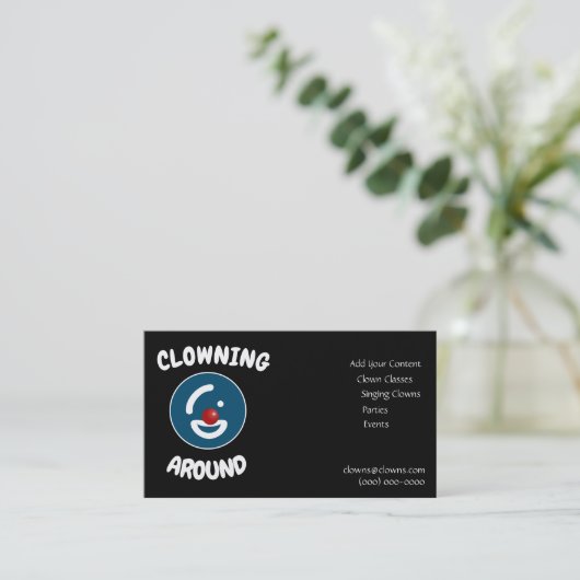 Comedy Logos Abstracte Sjabloon Visitekaartje (Staand voorkant)