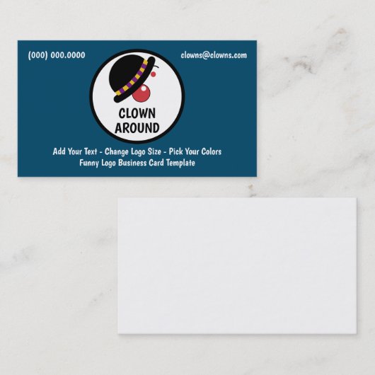 Comedy Logos Clown Visitekaartje (Voorkant / Achterkant)