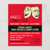 Comedy-maskers, Comedian, Comedy Club Adverteren Flyer (Voorkant)