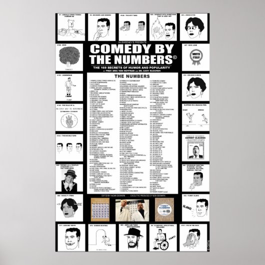 Comedy Numbers List - POSTER (Voorkant)