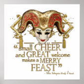 Comedy of Errors Feast Quote (Gold Version) Poster (Voorkant)